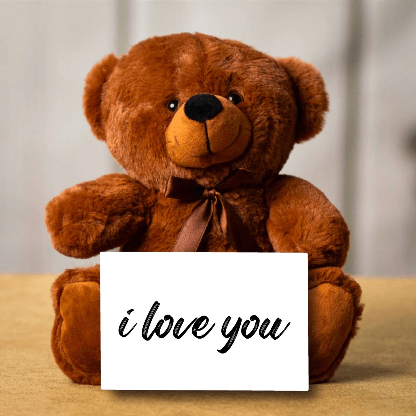 I love you sign and Teddy Bear
