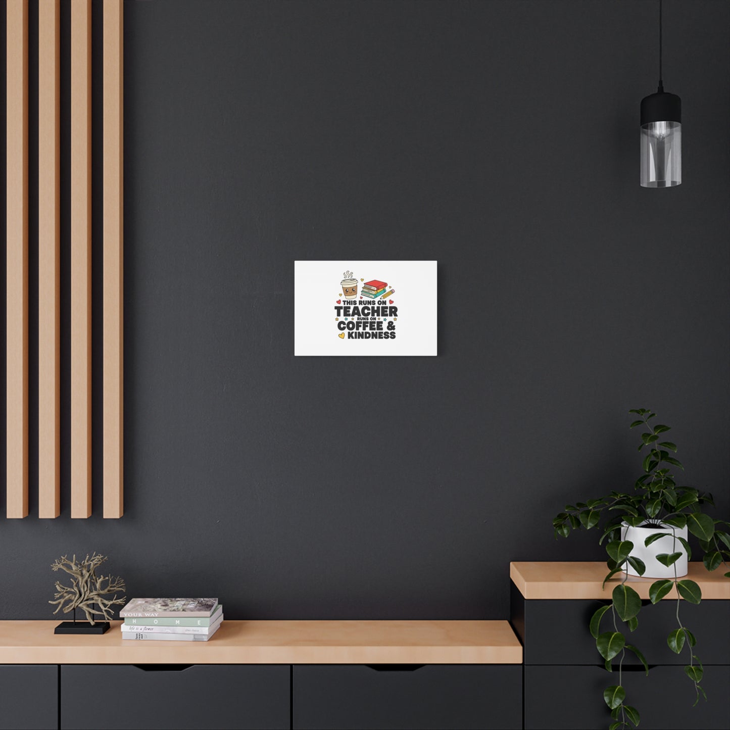 This Runs on Teacher, Coffee & Kindness Canvas | Teacher Appreciation Gifts