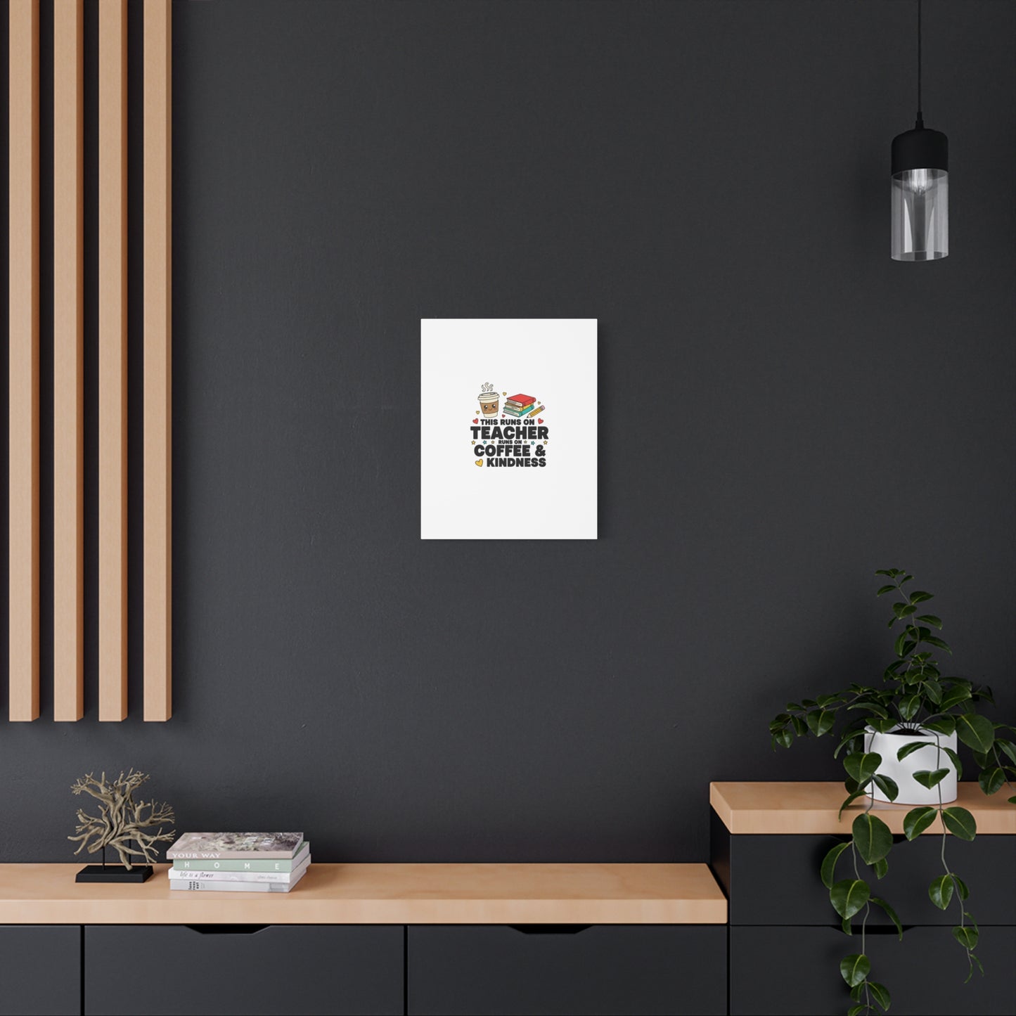 This Runs on Teacher, Coffee & Kindness Canvas | Teacher Appreciation Gifts