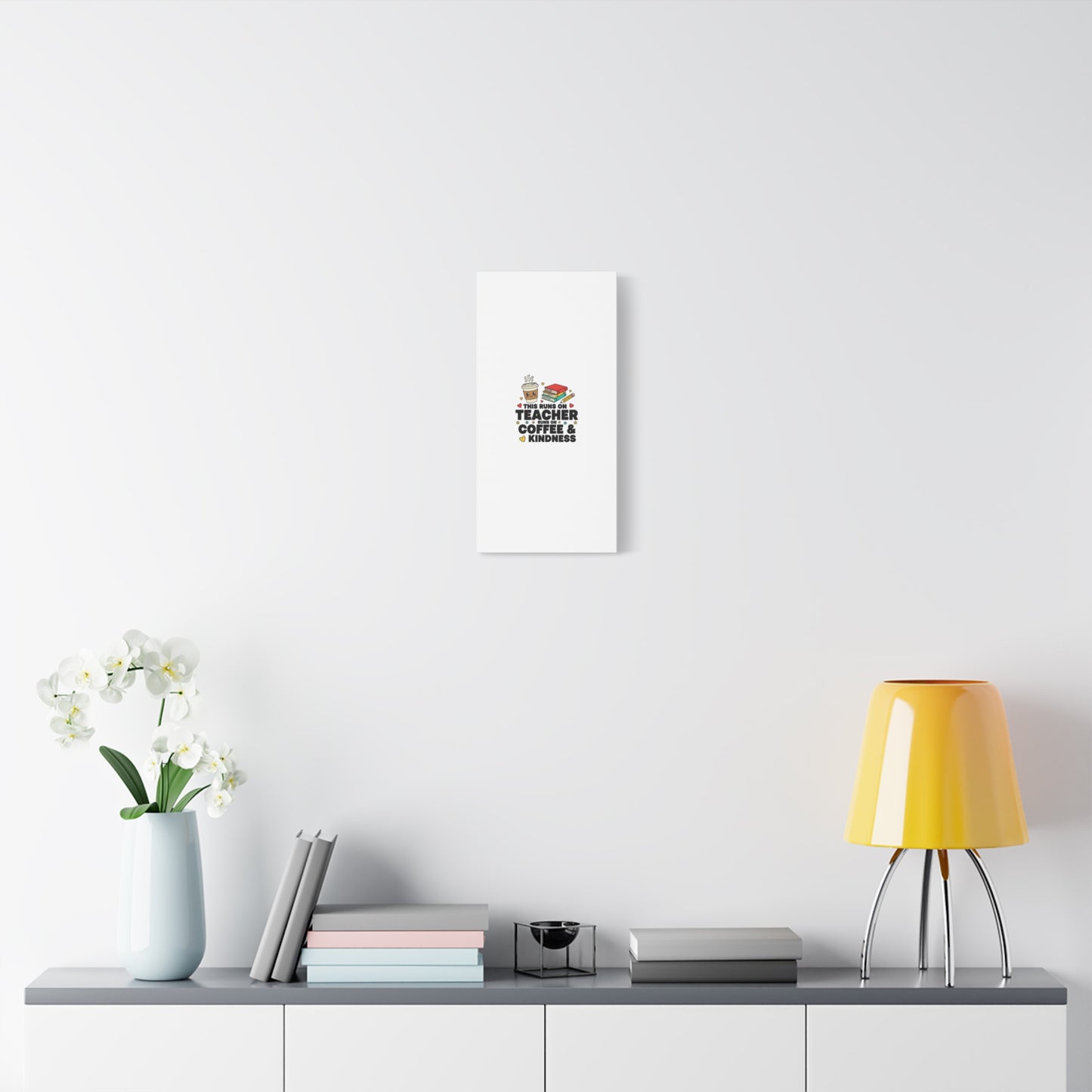 This Runs on Teacher, Coffee & Kindness Canvas | Teacher Appreciation Gifts