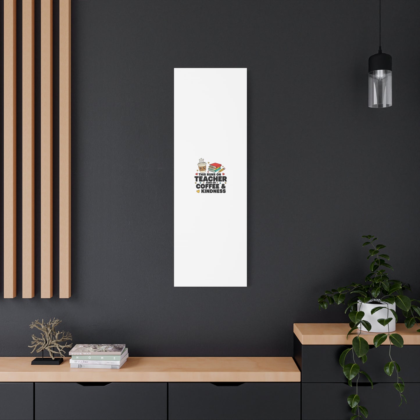 This Runs on Teacher, Coffee & Kindness Canvas | Teacher Appreciation Gifts