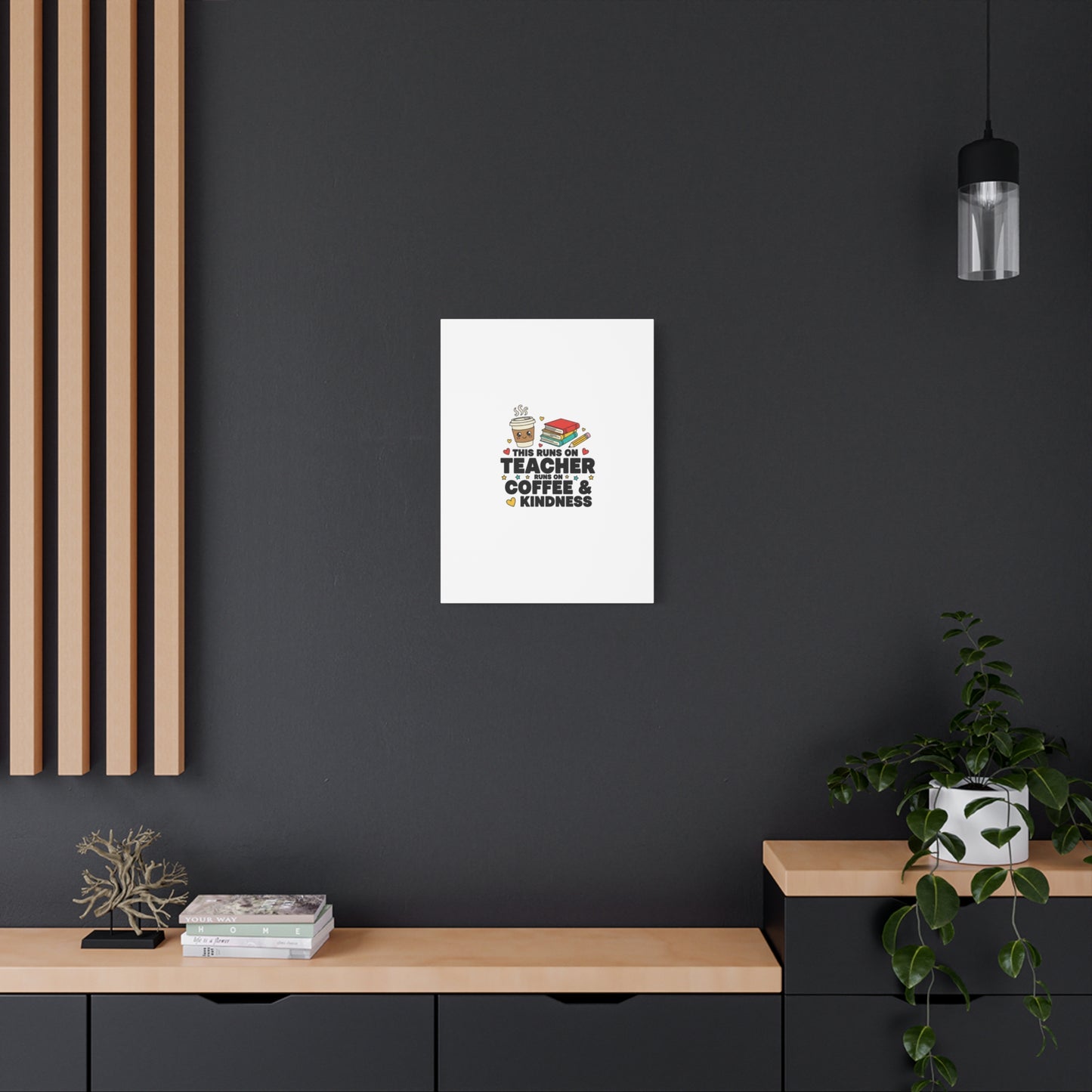This Runs on Teacher, Coffee & Kindness Canvas | Teacher Appreciation Gifts