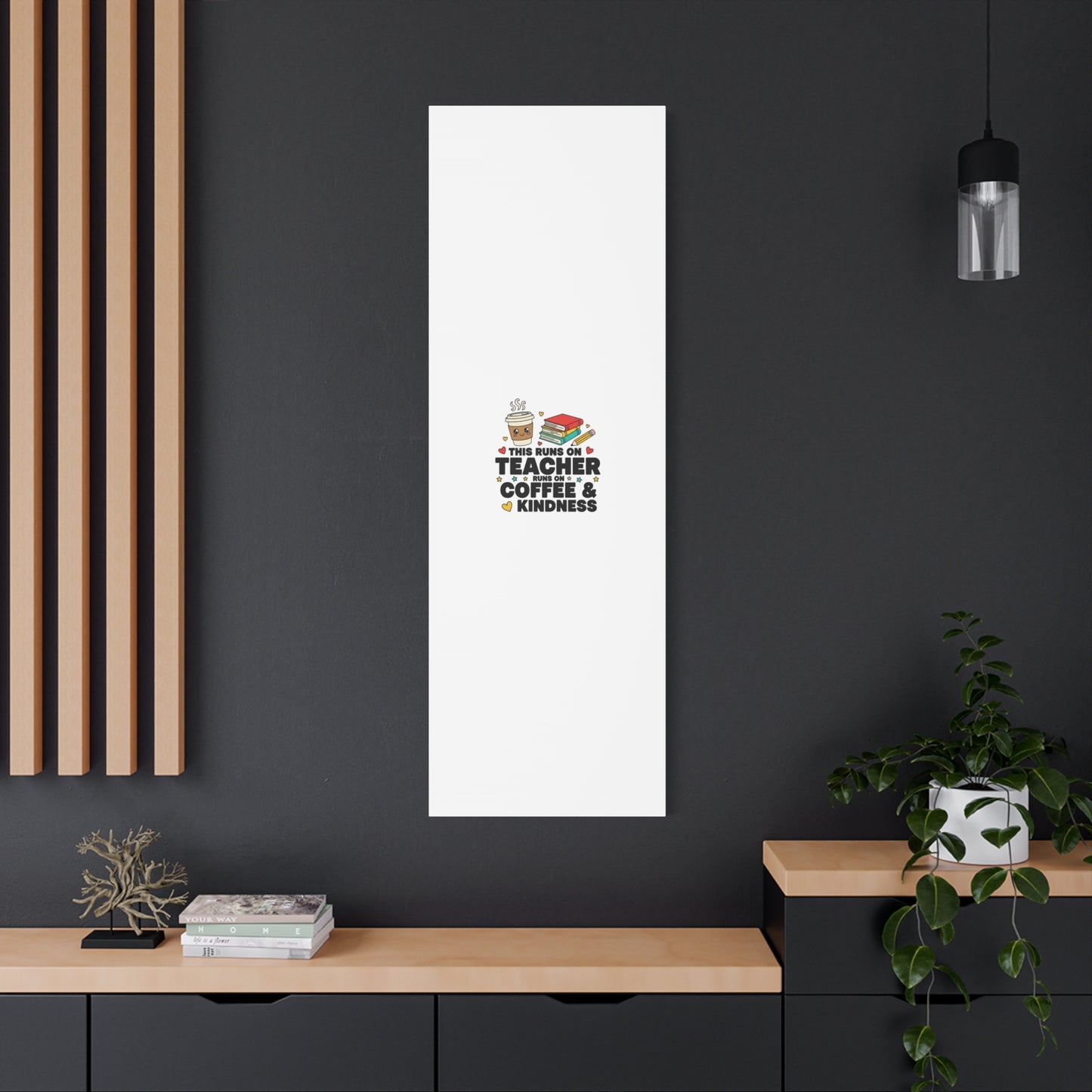 This Runs on Teacher, Coffee & Kindness Canvas | Teacher Appreciation Gifts