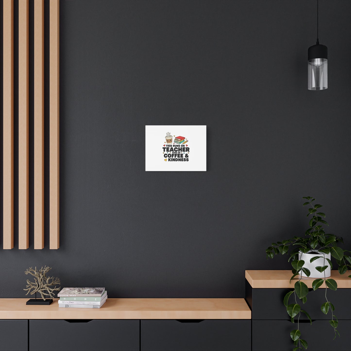 This Runs on Teacher, Coffee & Kindness Canvas | Teacher Appreciation Gifts
