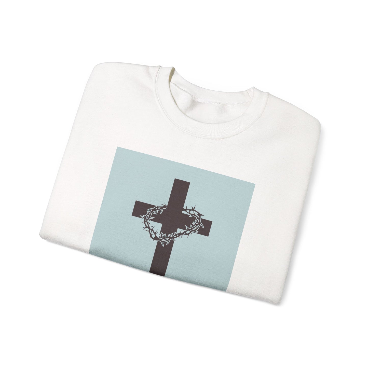He Is Risen Crewneck Sweatshirt — Christian Cross Easter Pullover