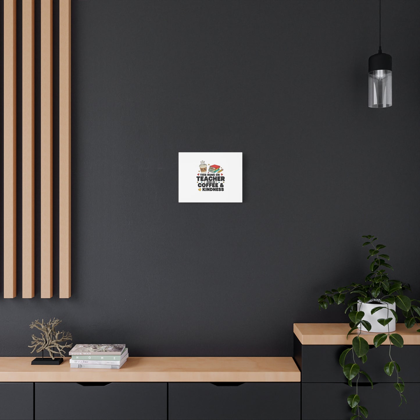 This Runs on Teacher, Coffee & Kindness Canvas | Teacher Appreciation Gifts