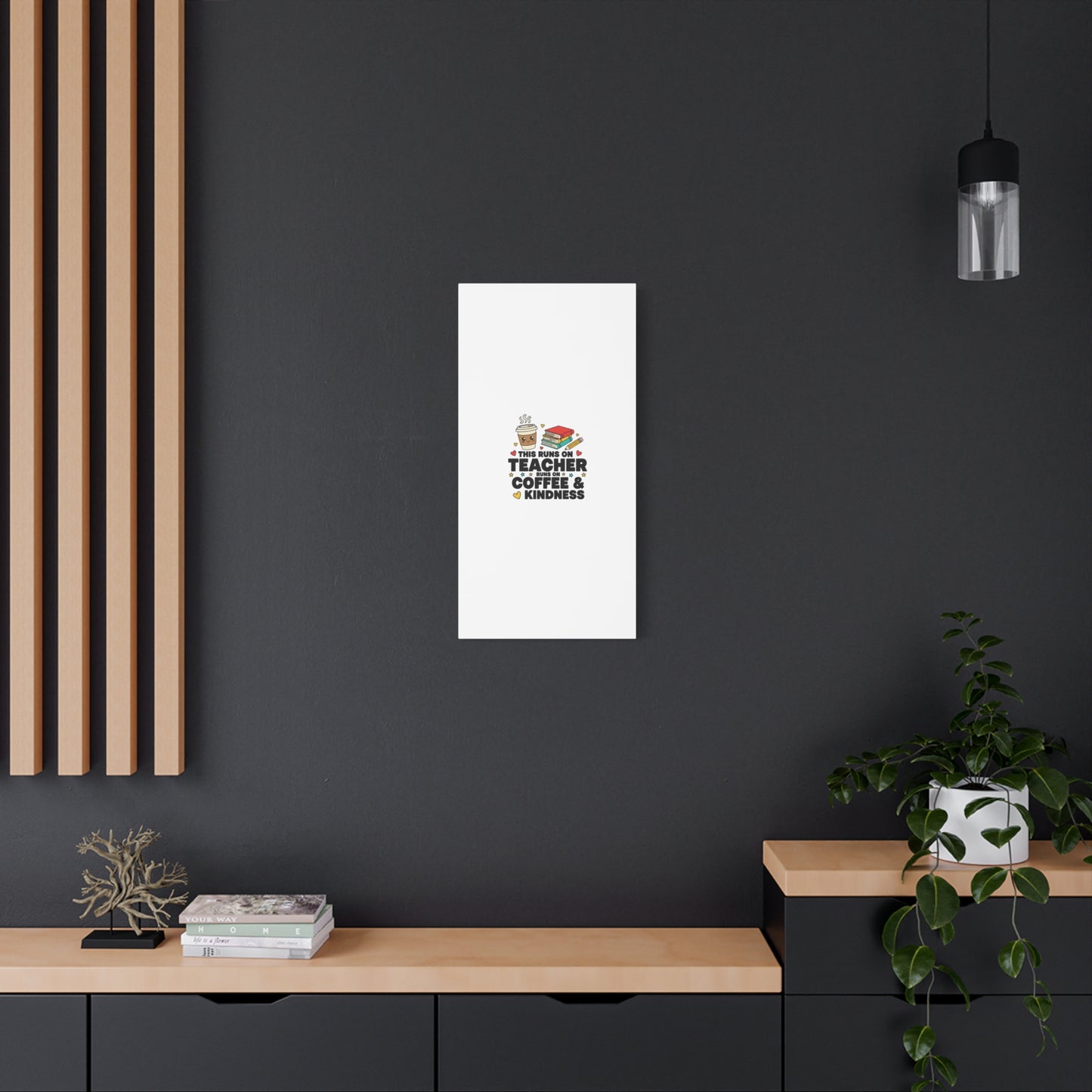 This Runs on Teacher, Coffee & Kindness Canvas | Teacher Appreciation Gifts