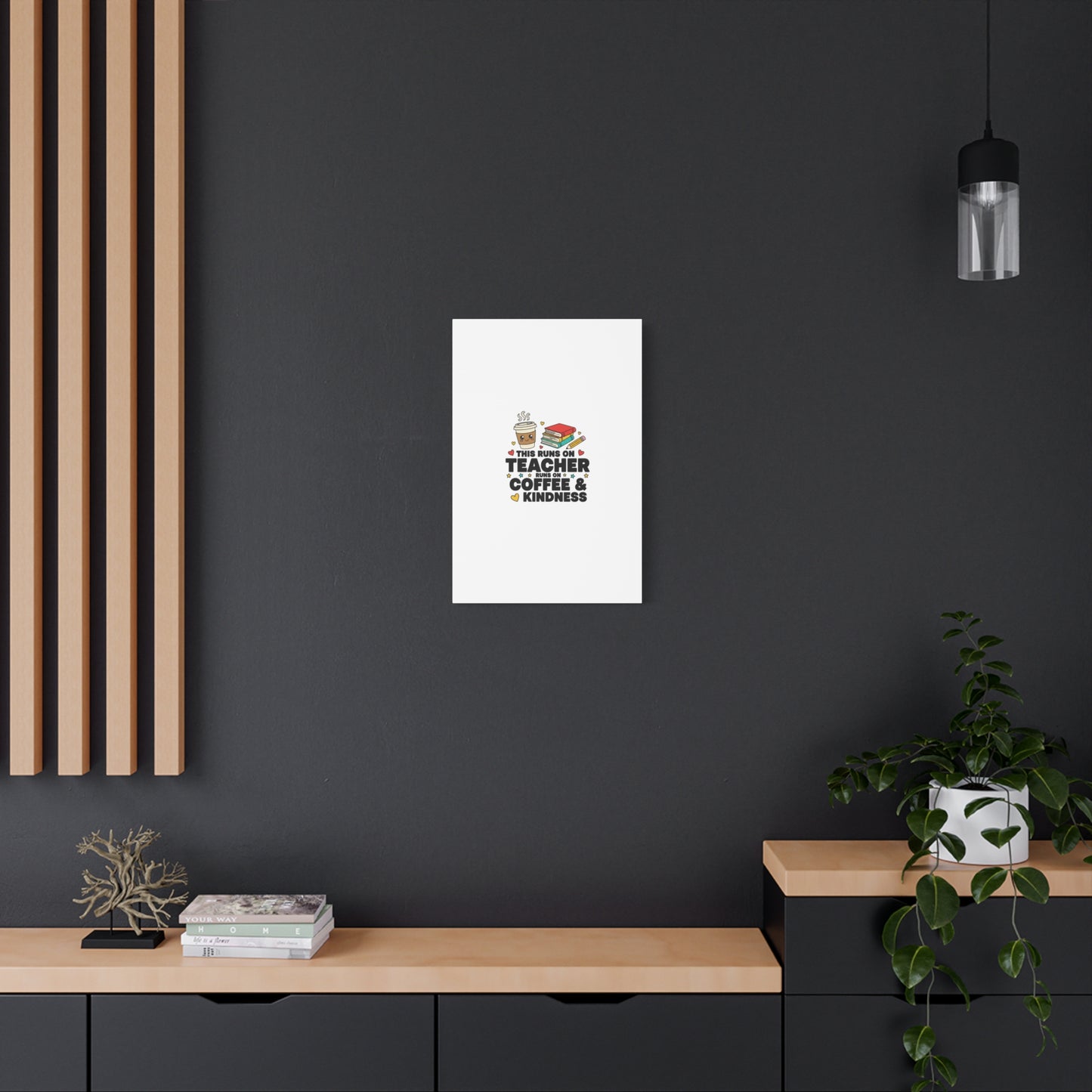 This Runs on Teacher, Coffee & Kindness Canvas | Teacher Appreciation Gifts