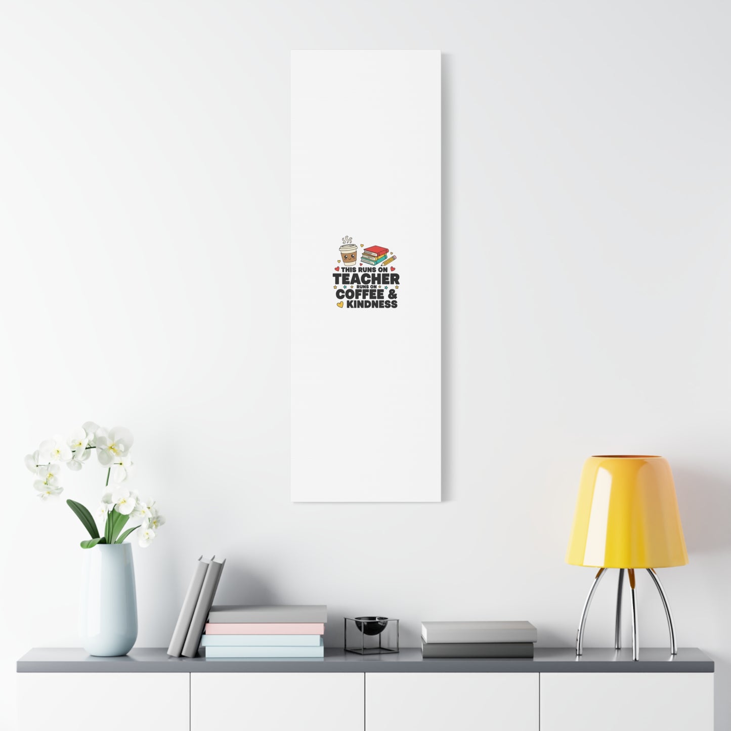 This Runs on Teacher, Coffee & Kindness Canvas | Teacher Appreciation Gifts
