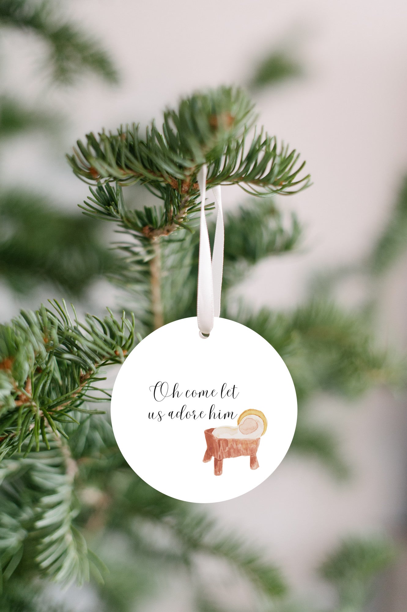 Oh Come Let Us Adore Him Ornament- Get 30% Off When You Buy 10 or More