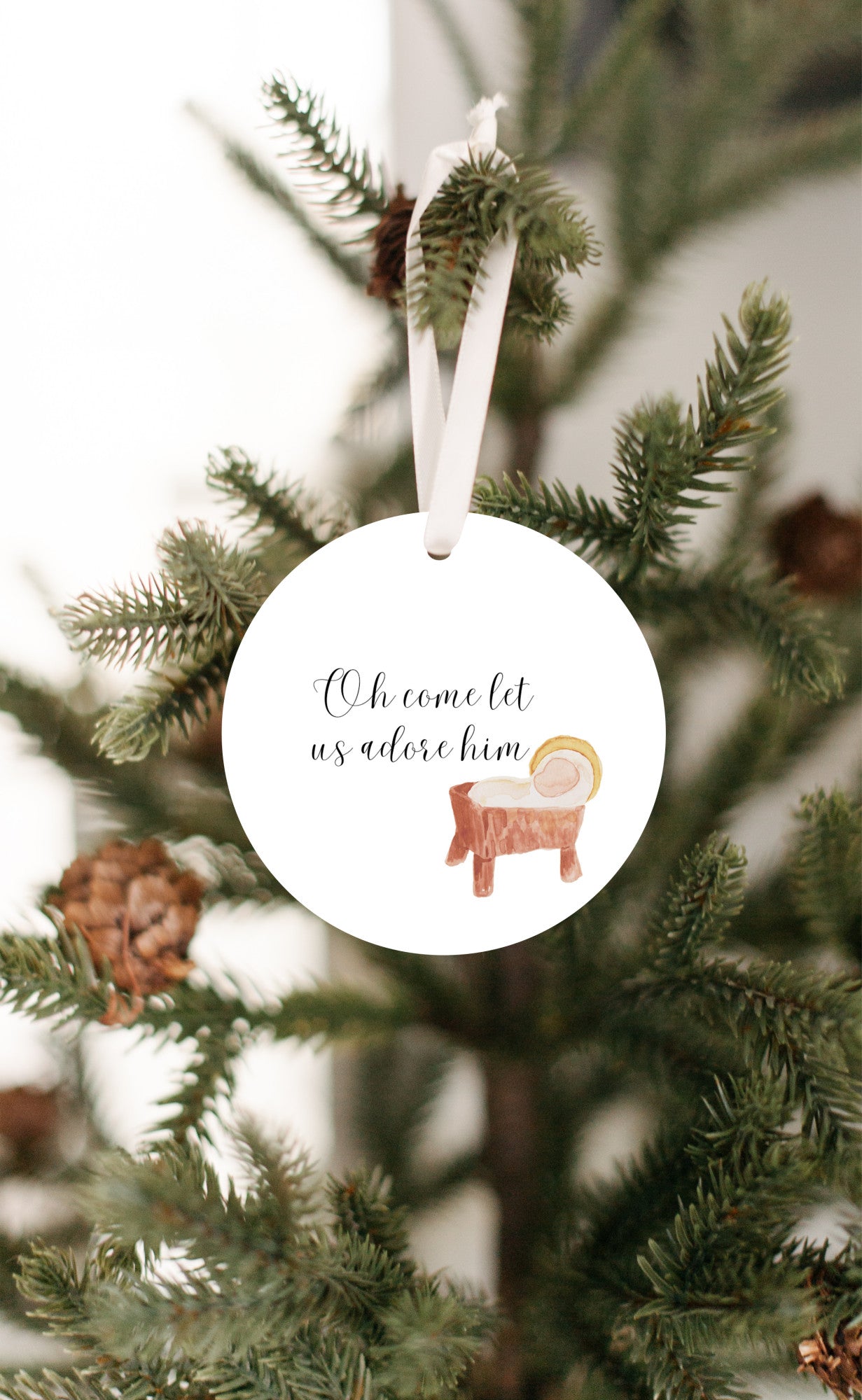 Oh Come Let Us Adore Him Ornament- Get 30% Off When You Buy 10 or More