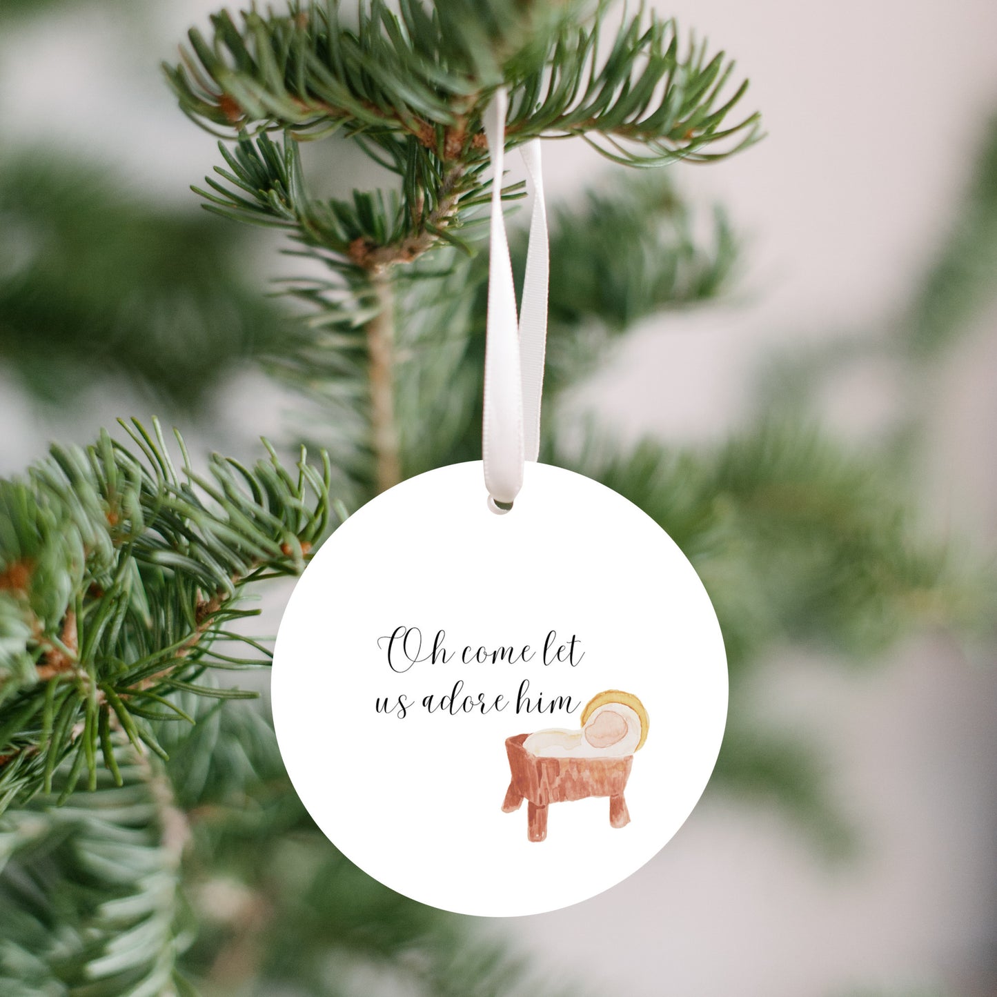 Oh Come Let Us Adore Him Ornament- Get 30% Off When You Buy 10 or More