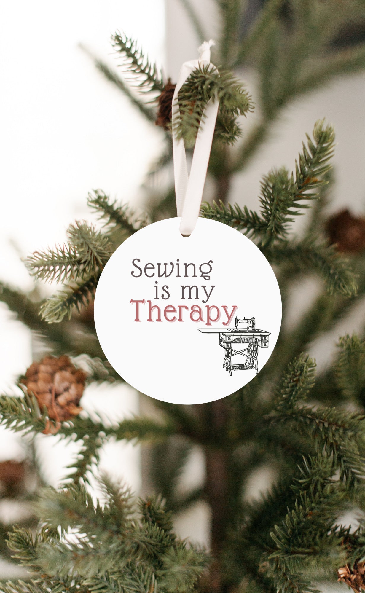 Sewing is My Therapy Ornament - Get 30% Off When You Buy 10 or More