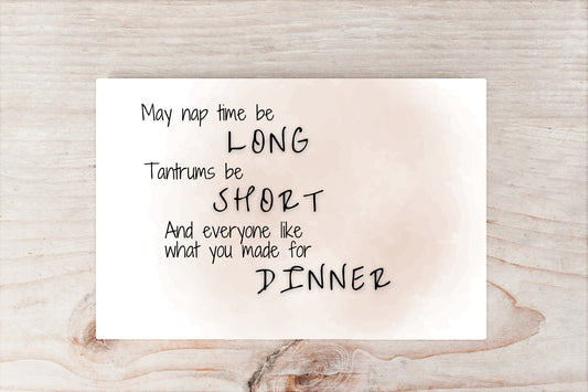 May Nap Time be Long Canvas Postcard