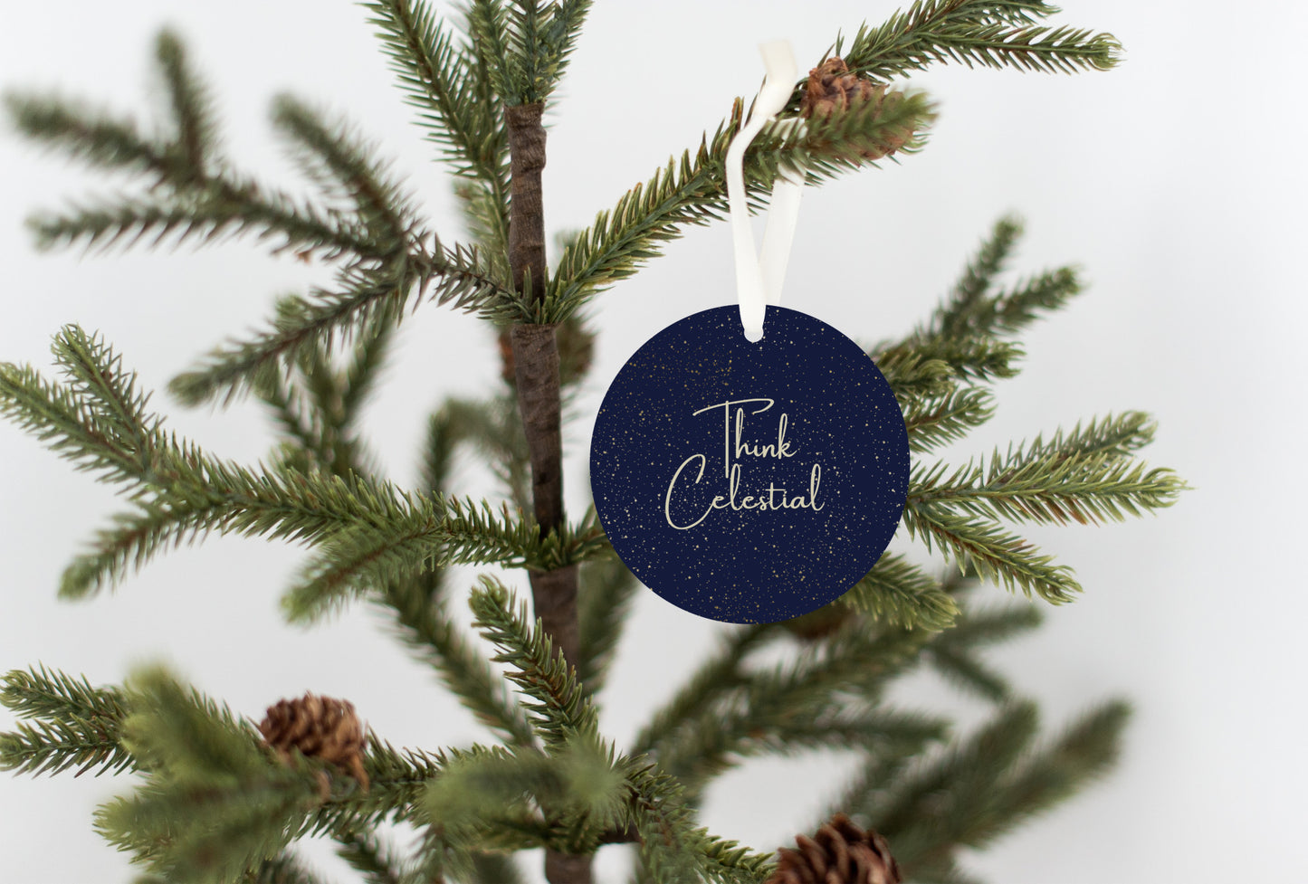 Think Celestial Christmas Ornament on Blue - Get 30% Off When You Buy 10 or More