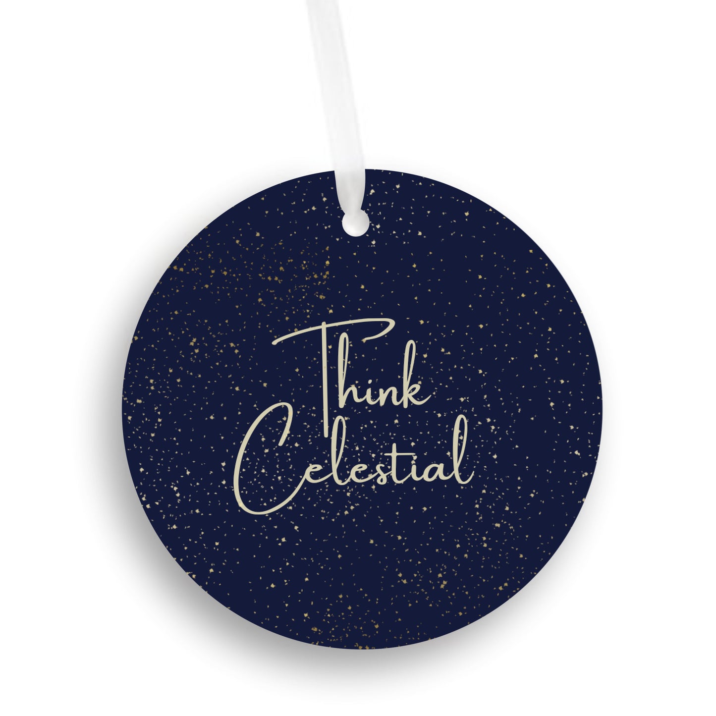 Think Celestial Christmas Ornament on Blue - Get 30% Off When You Buy 10 or More