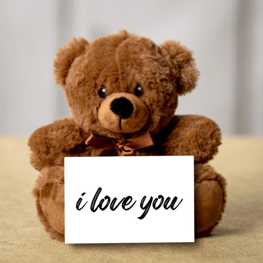 I love you sign and Teddy Bear