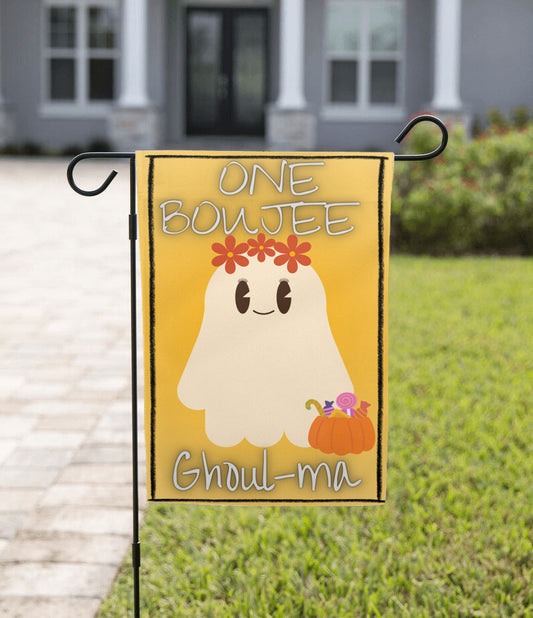 Boujee Ghoul-ma Halloween Garden Flag