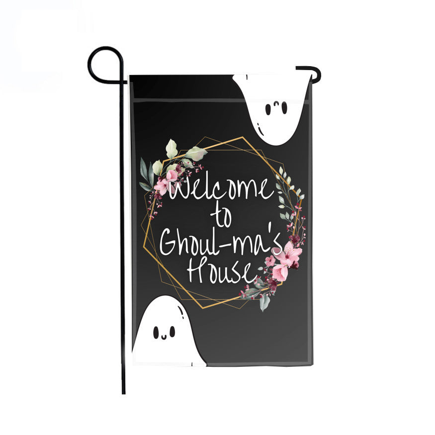 Welcome to Ghoul-ma's House Halloween Garden Flag