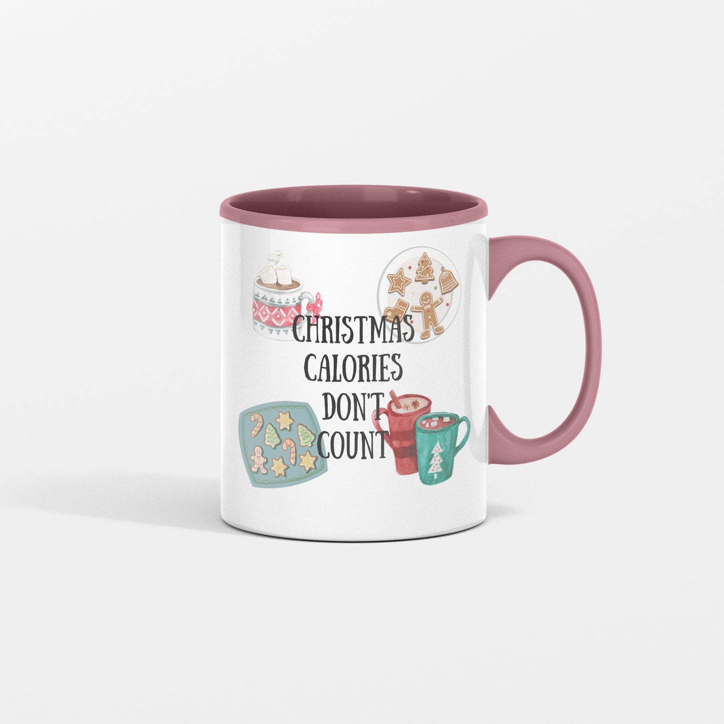 Christmas Calories Don't Count Ceramic Mug- 2 Sizes, Various Colors