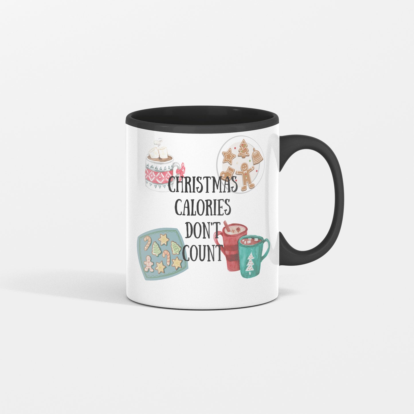 Christmas Calories Don't Count Ceramic Mug- 2 Sizes, Various Colors