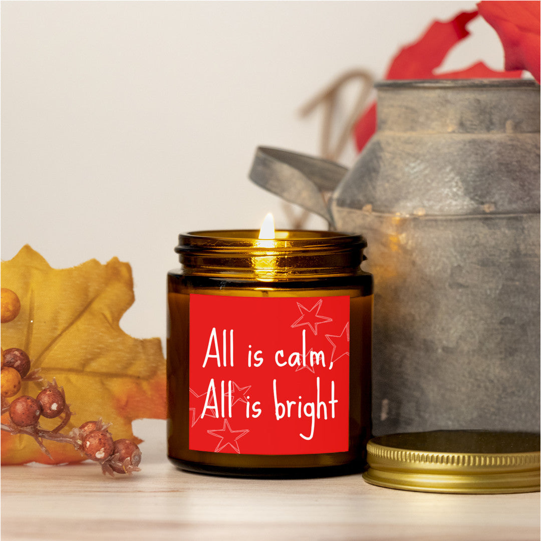 All is Calm, All is Bright-- 4 oz Blackberry Vanilla Candle