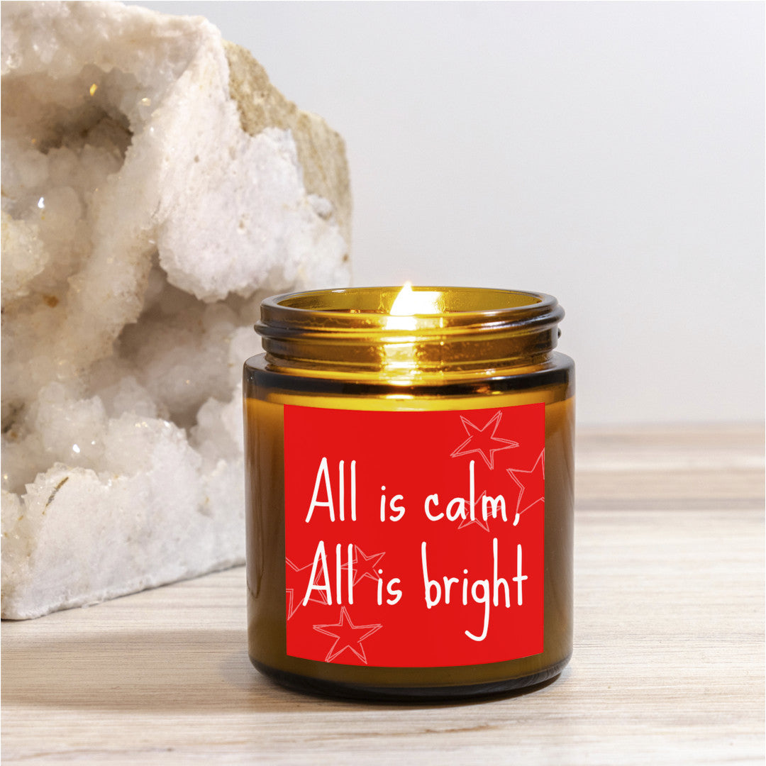 All is Calm, All is Bright-- 4 oz Blackberry Vanilla Candle