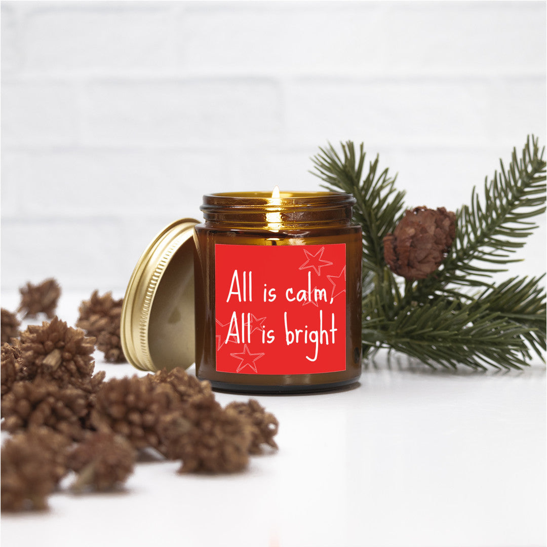 All is Calm, All is Bright-- 4 oz Blackberry Vanilla Candle