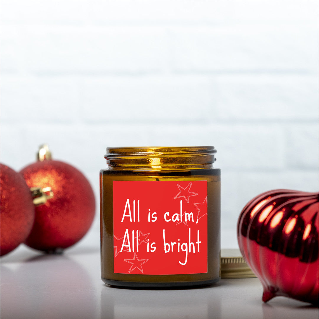 All is Calm, All is Bright-- 4 oz Blackberry Vanilla Candle