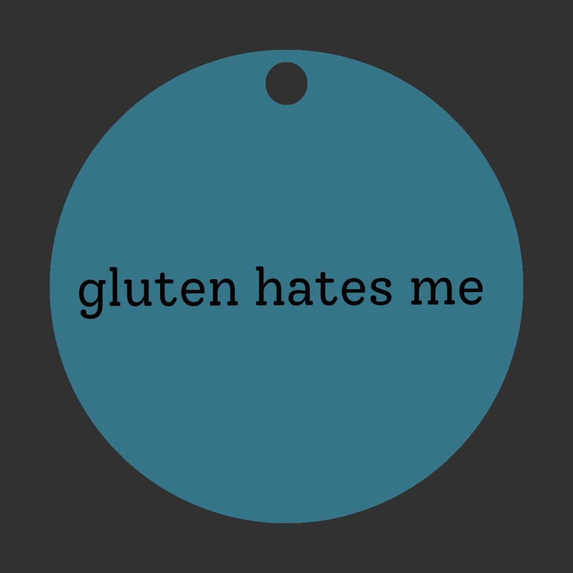 Gluten Hates Me Christmas Ornament • Funny Food Allergy Ornament • Celiac Humor Gift • Gluten Free Ornament • Holiday Tree Decor • Gag Gift Ornament