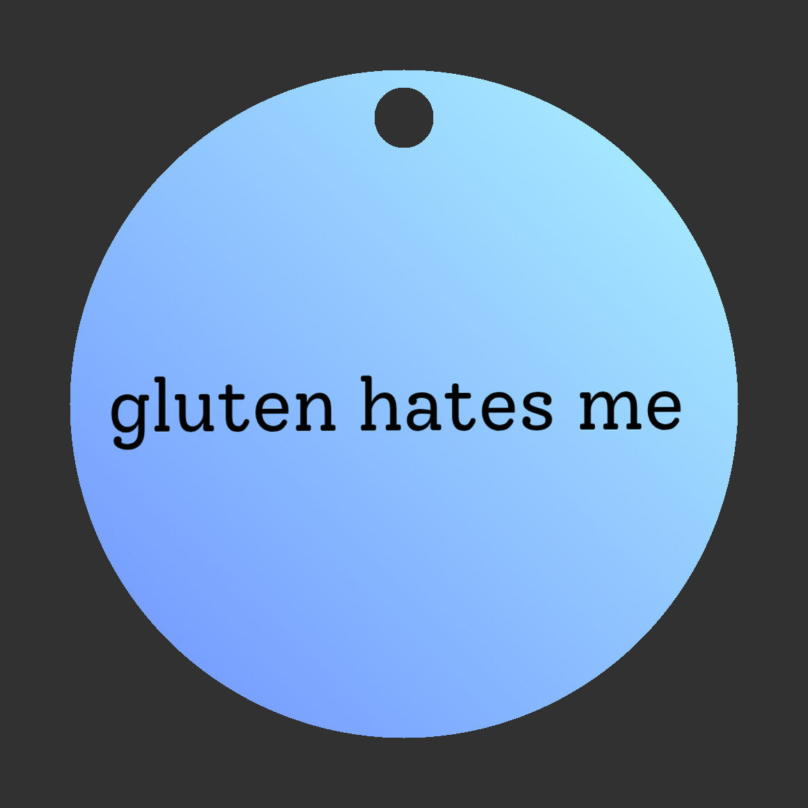 Gluten Hates Me Christmas Ornament • Funny Food Allergy Ornament • Celiac Humor Gift • Gluten Free Ornament • Holiday Tree Decor • Gag Gift Ornament